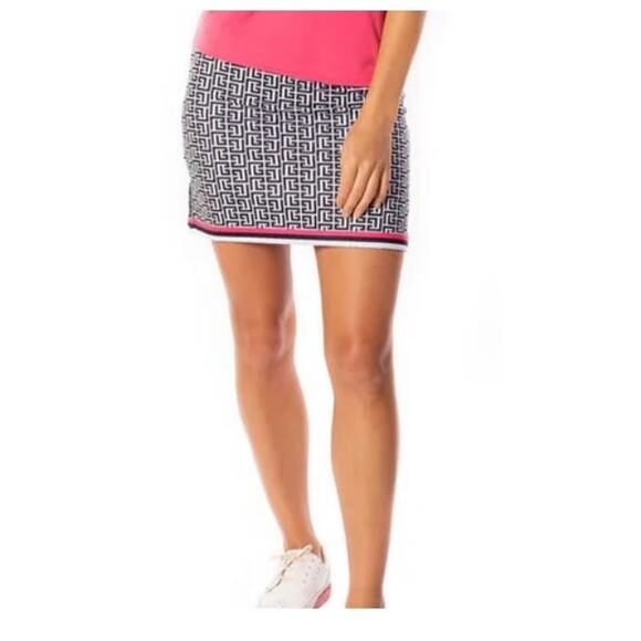 Golftini Golf Skort M Ebb & Flow Geometric Print Lined Tennis Skirt